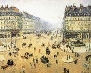 Camille Pissarro Mist of the French Theater Square Germany oil painting artist